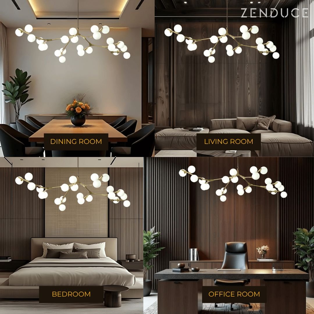 SYCAMORE - ZENDUCE - 12 Heads / Warm White / Black