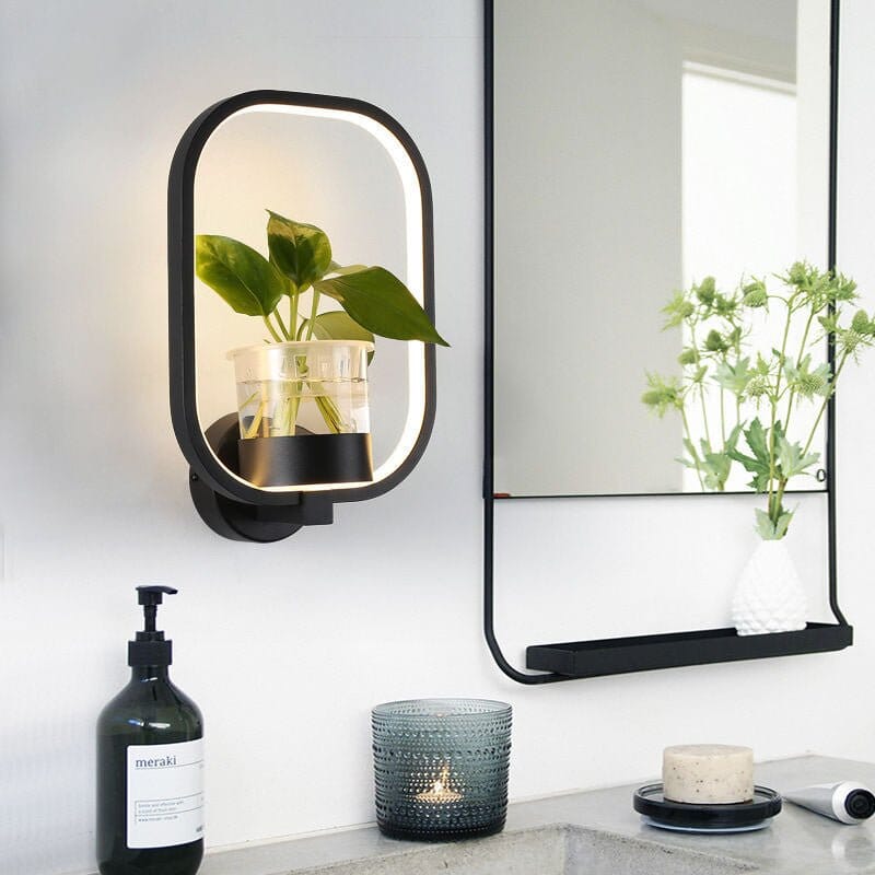 Nordic Planter Lamp - ZENDUCE - Round Black