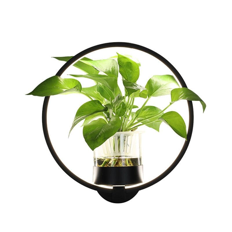 Nordic Planter Lamp - ZENDUCE - Round Black