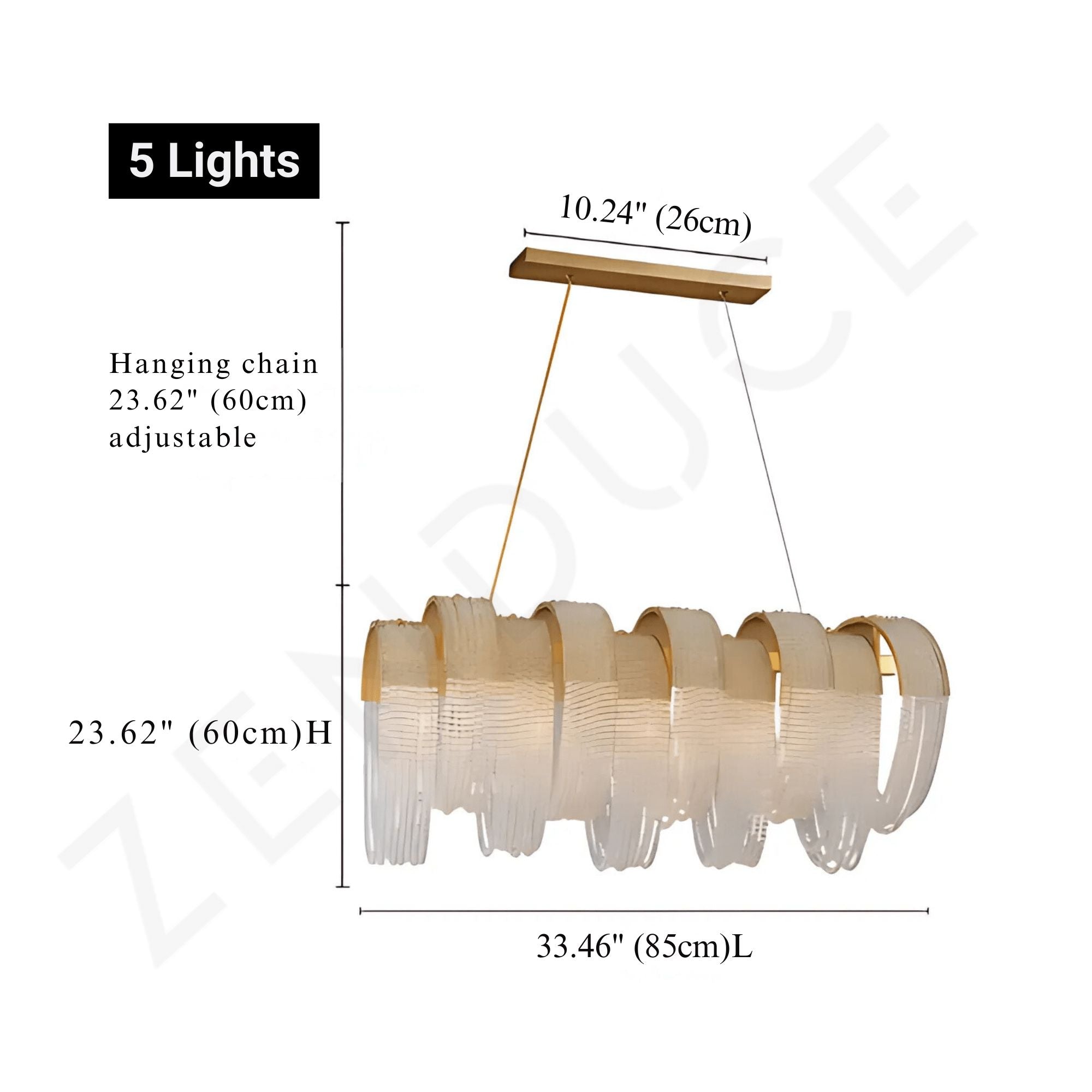 DIVINE (Open Box) - ZENDUCE - Gold / 33.5" (85cm)L / Cool White (6000K)
