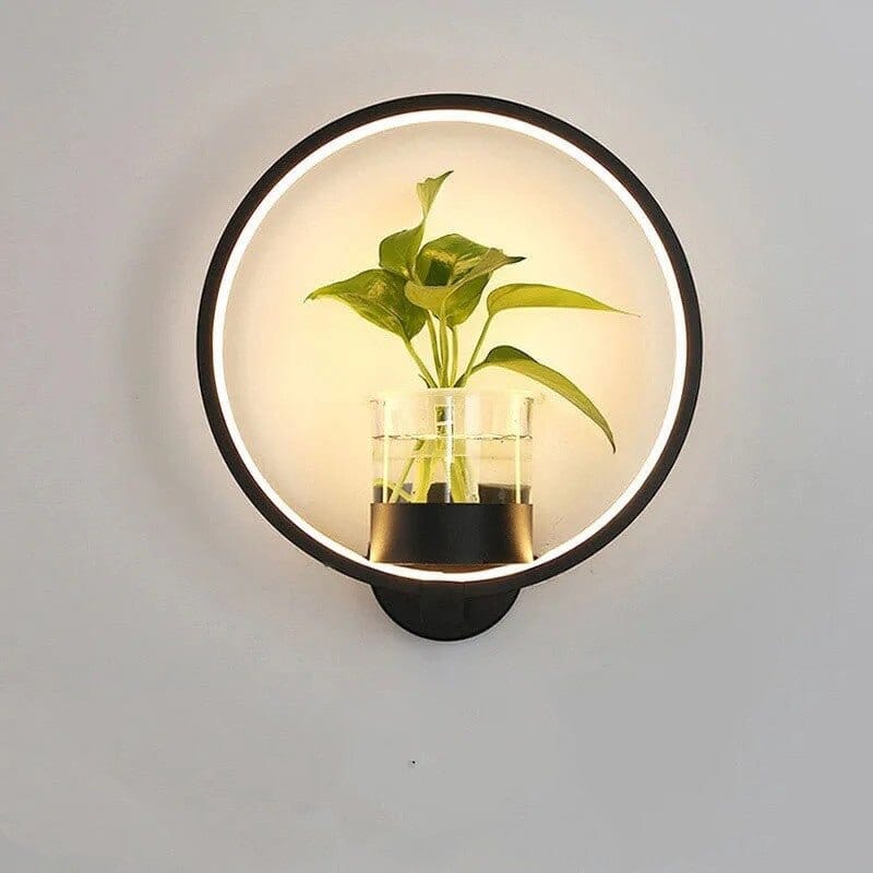 Nordic Planter Lamp - ZENDUCE - Round Black