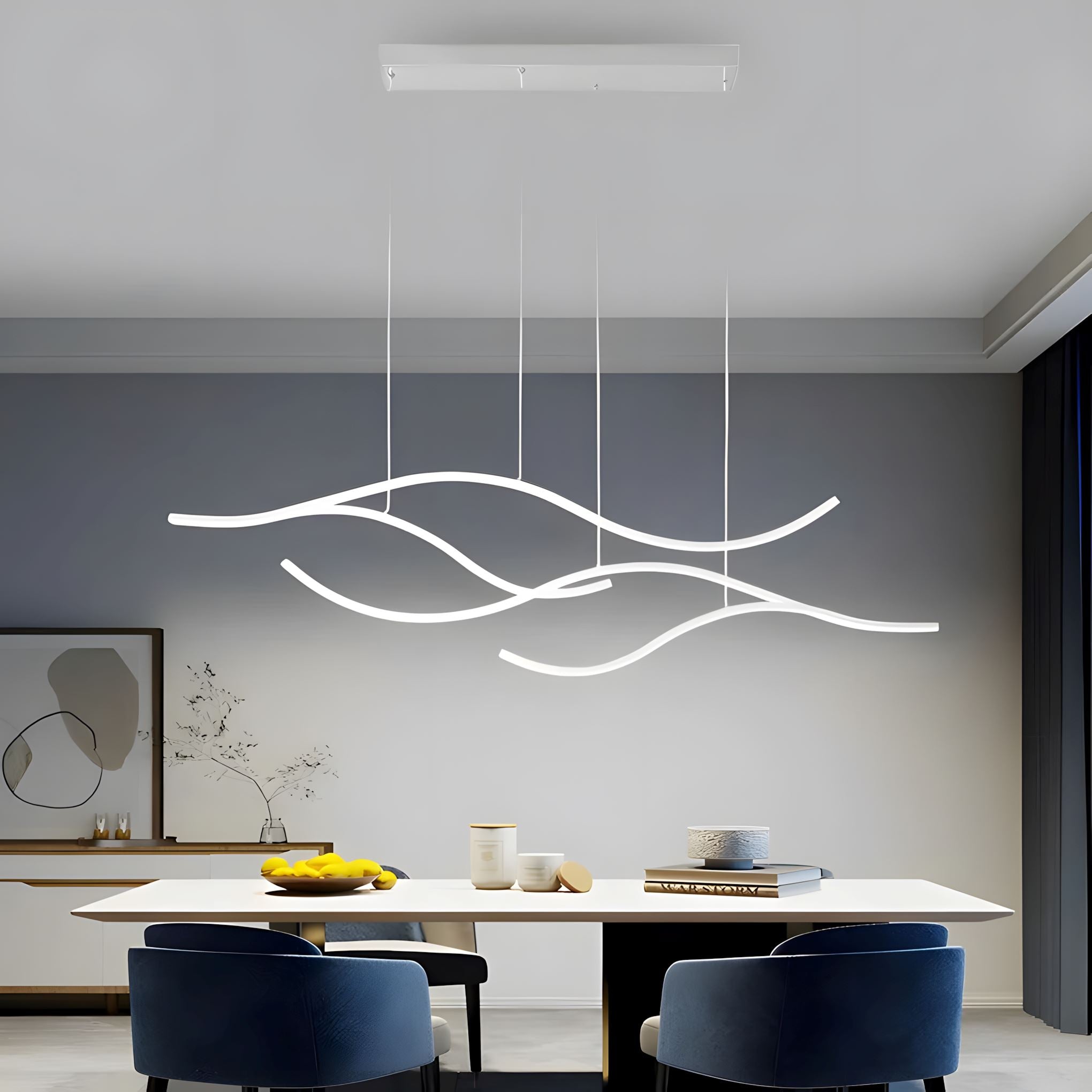MODERN WAVES - ZENDUCE - 39.3'' / Warm White (Non-Dimmable) / Black