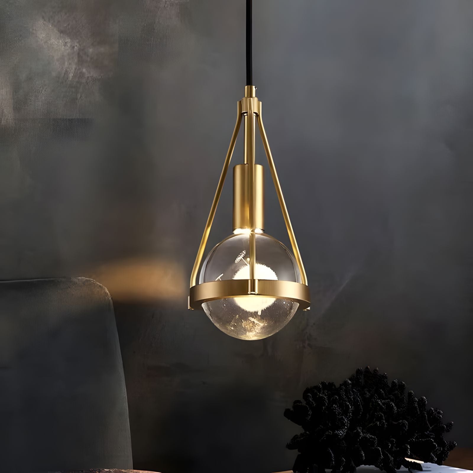 AMYA-Nordic Gold Hanging Pendant-ZENDUCE