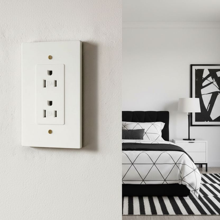 Brass Outlet-Modern Multi-Gang Designer Wall Outlet-ZENDUCE