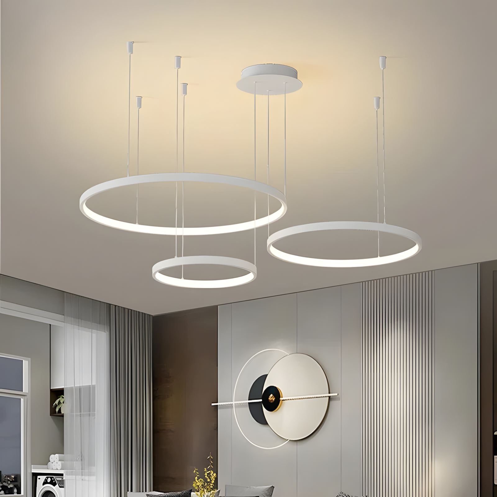 CIRCLETS - ZENDUCE - Black / 1 Ring - 15.7" / 40cm - 20W / Cool White - No Remote
