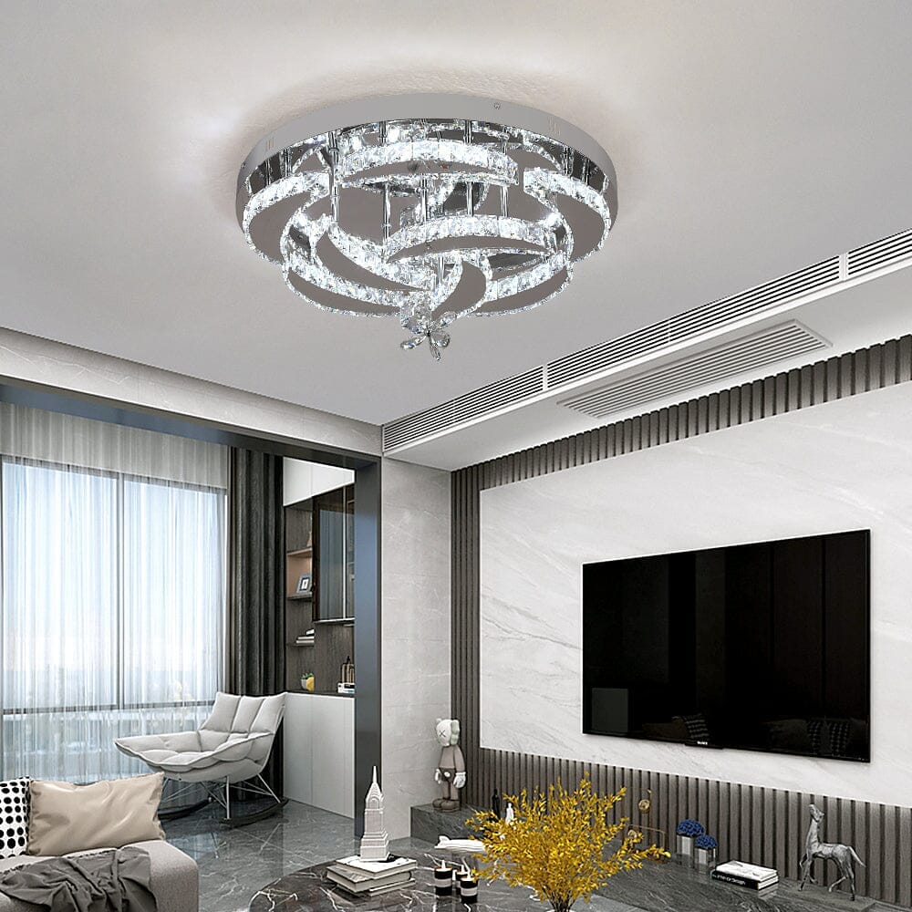Crystal Rose Ceiling Chandelier - ZENDUCE - Warm light