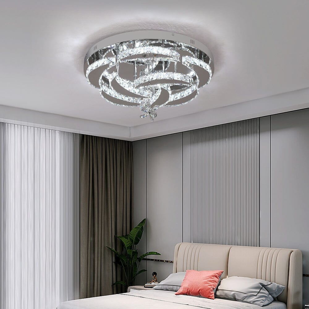 Crystal Rose Ceiling Chandelier - ZENDUCE - Cool white