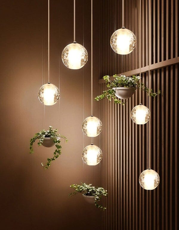FELICITY - ZENDUCE - 5 Spheres | Round Canopy / Warm White 3000k / Clear