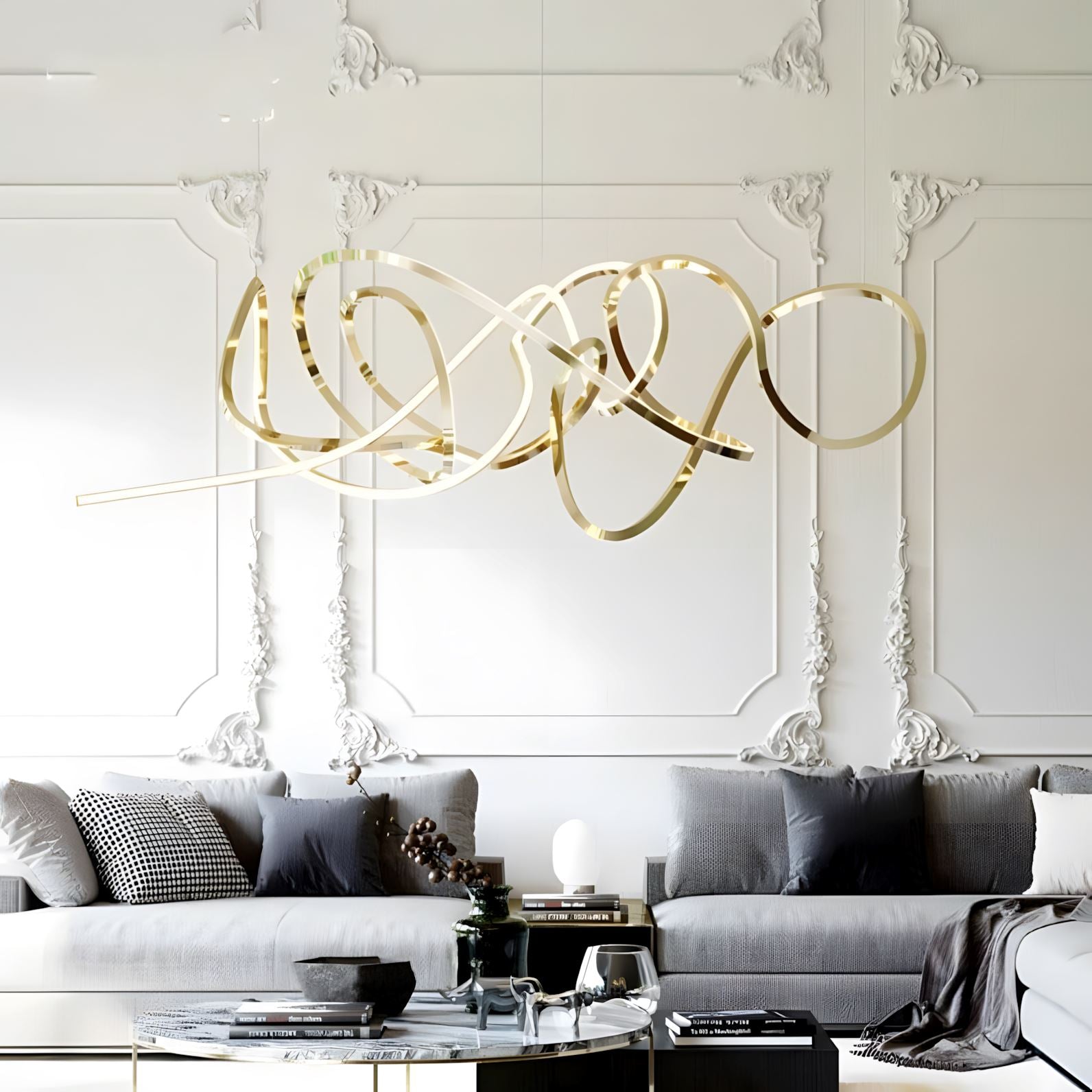 SWIRL - ZENDUCE - 31.4" / Gold