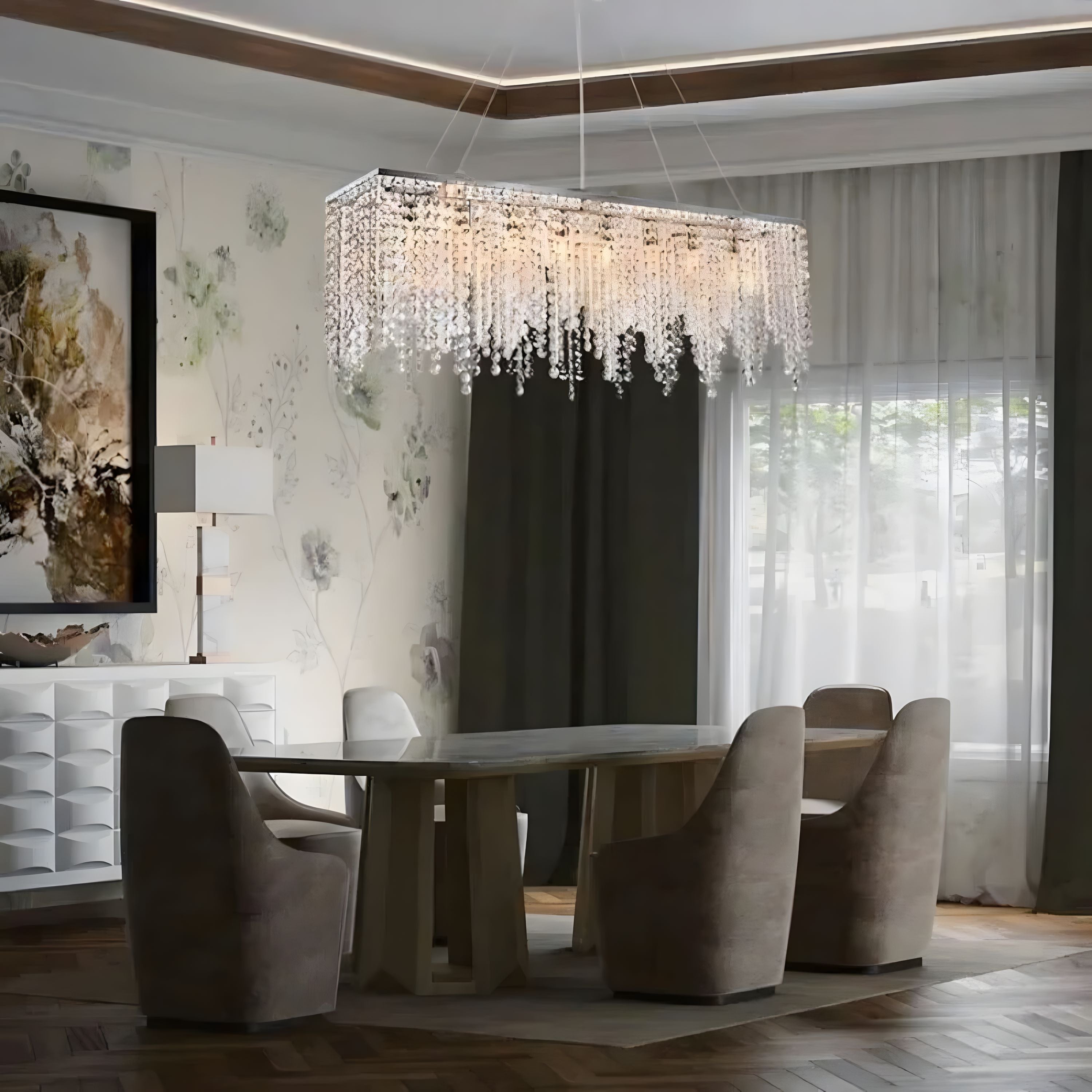 ISLA-Crystal Island Pendant Light-ZENDUCE