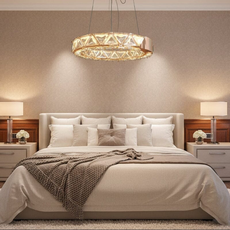 LUMERIA-Modern Crystal Ring Chandelier Pendant Light-ZENDUCE