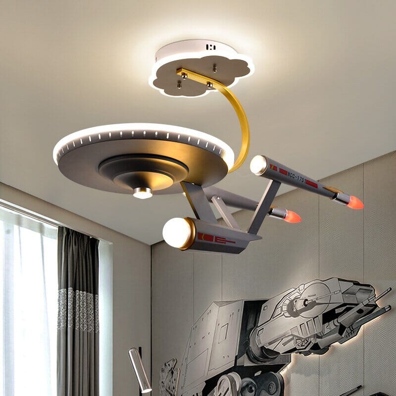 Space Ship Galaxy LED Light for Kids Room - ZENDUCE - Cool white