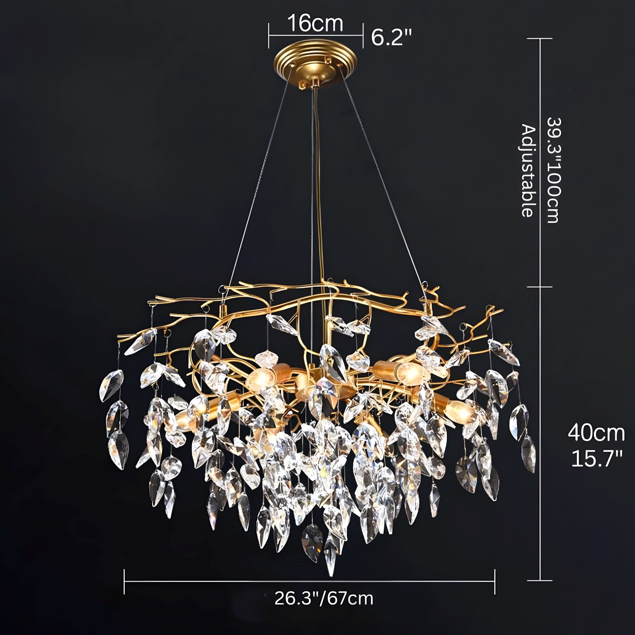 TILLOW - ZENDUCE - 23.6" - 6 lights / Warm White