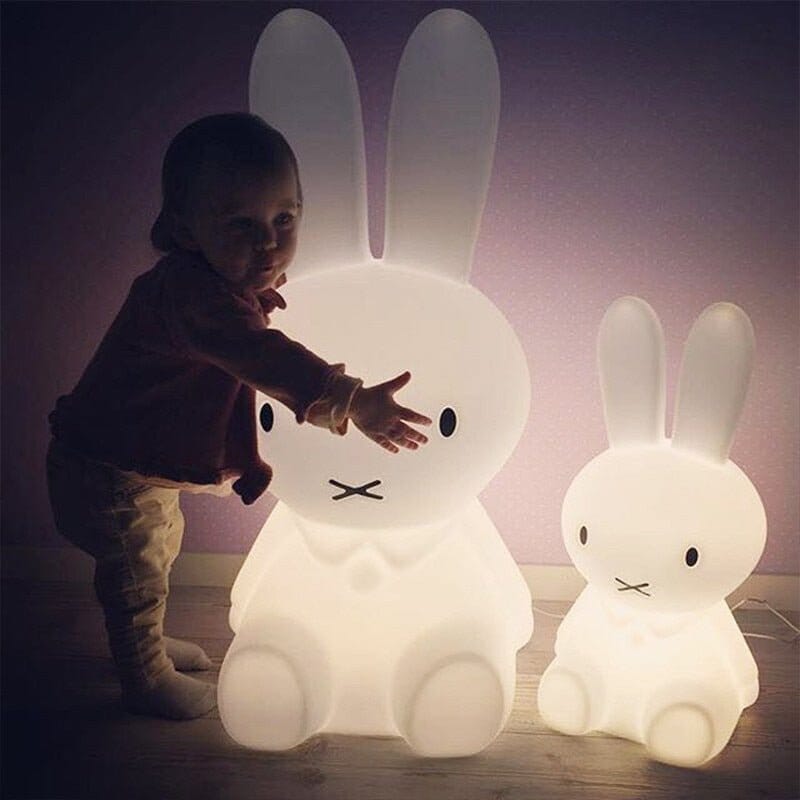 Bunny Rabbit Lamp Cute LED Table Lamp for Kids Room - ZENDUCE - 28CM / Warm Light