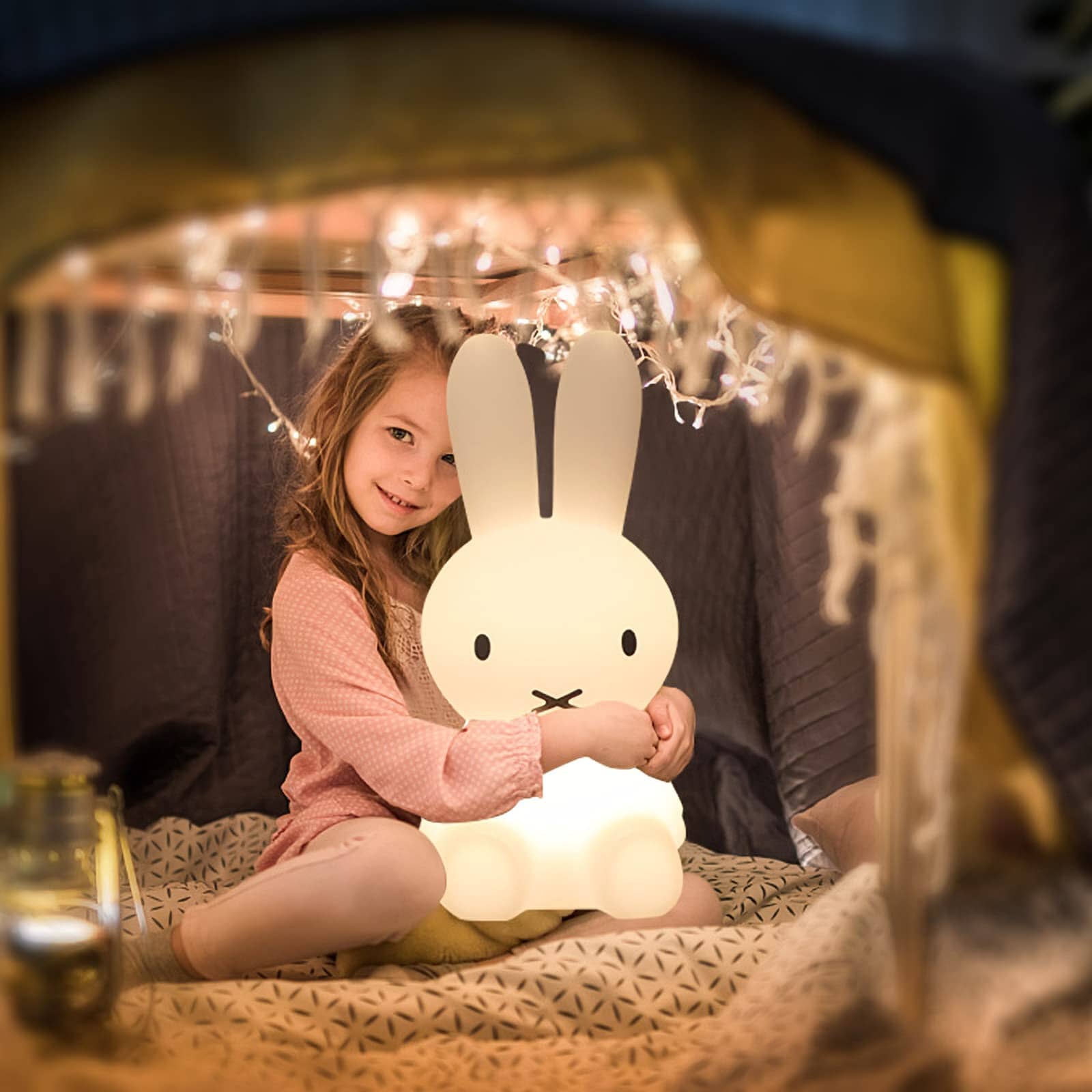 Bunny Rabbit Lamp Cute LED Table Lamp for Kids Room - ZENDUCE - 28CM / Warm Light