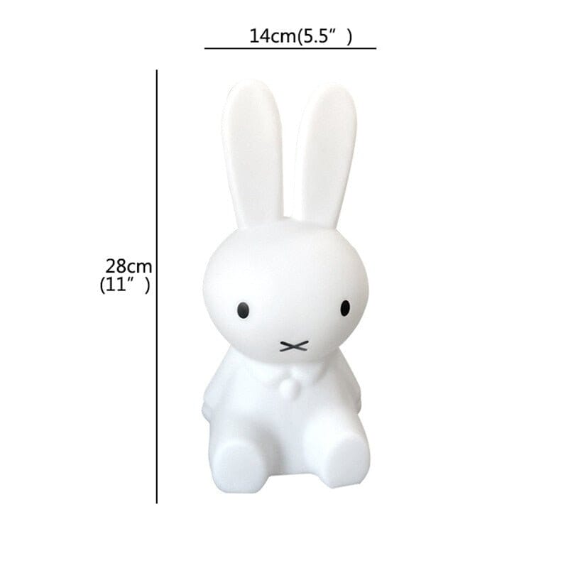 Bunny Rabbit Lamp Cute LED Table Lamp for Kids Room - ZENDUCE - 28CM / Warm Light