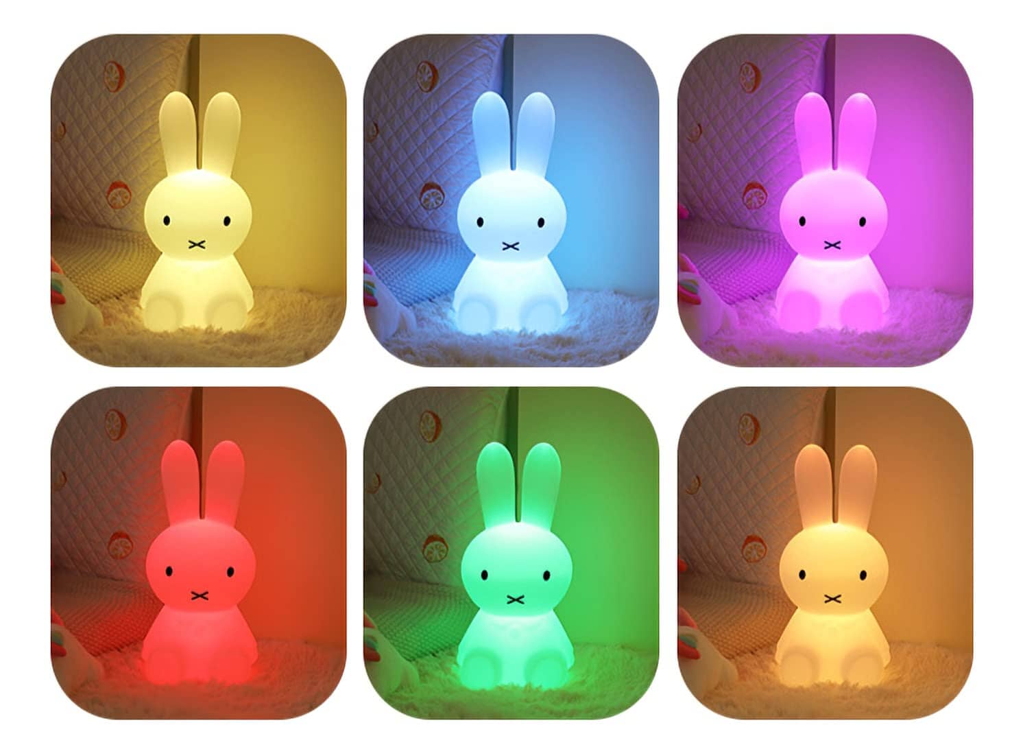Bunny Rabbit Lamp Cute LED Table Lamp for Kids Room - ZENDUCE - 28CM / Warm Light