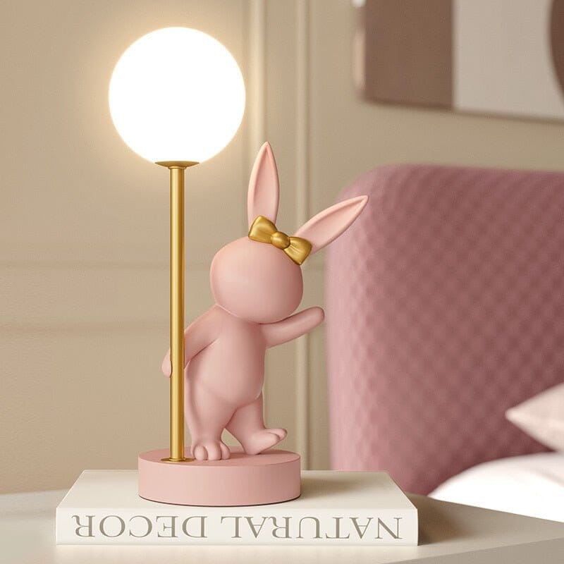 Bunny Rabbit Table Lamp for Kids Room - ZENDUCE - White