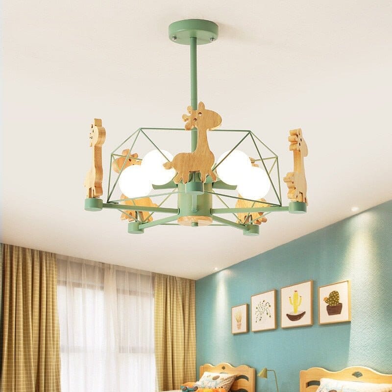 Giraffe Ceiling Light - Kids Nursery lighting - ZENDUCE - Green / Voltage AC100V-130V / Without Led Bulb