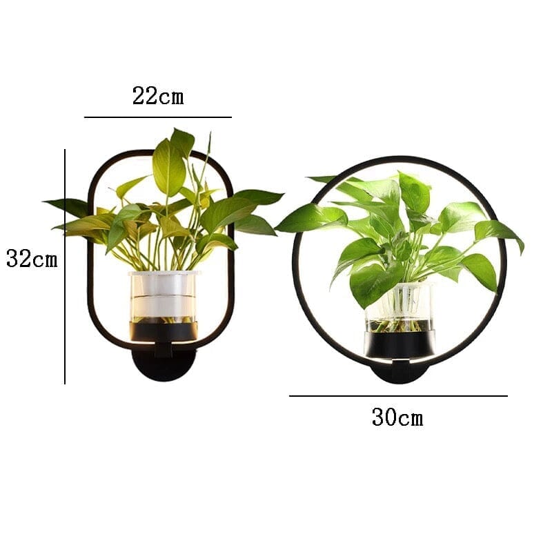 Nordic Planter Lamp - ZENDUCE - Round Black