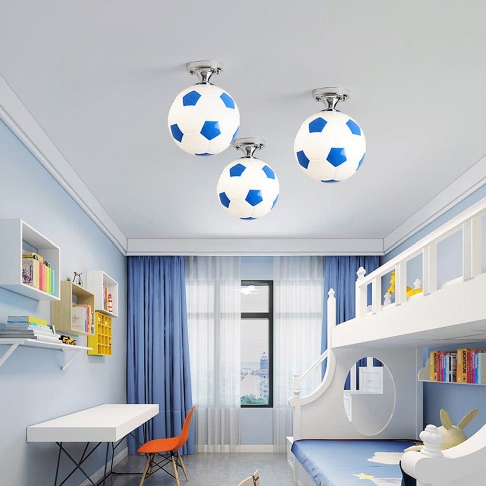 Kids Football Pendant Ceiling Light | Kids Room Decor Lights - ZENDUCE - Black