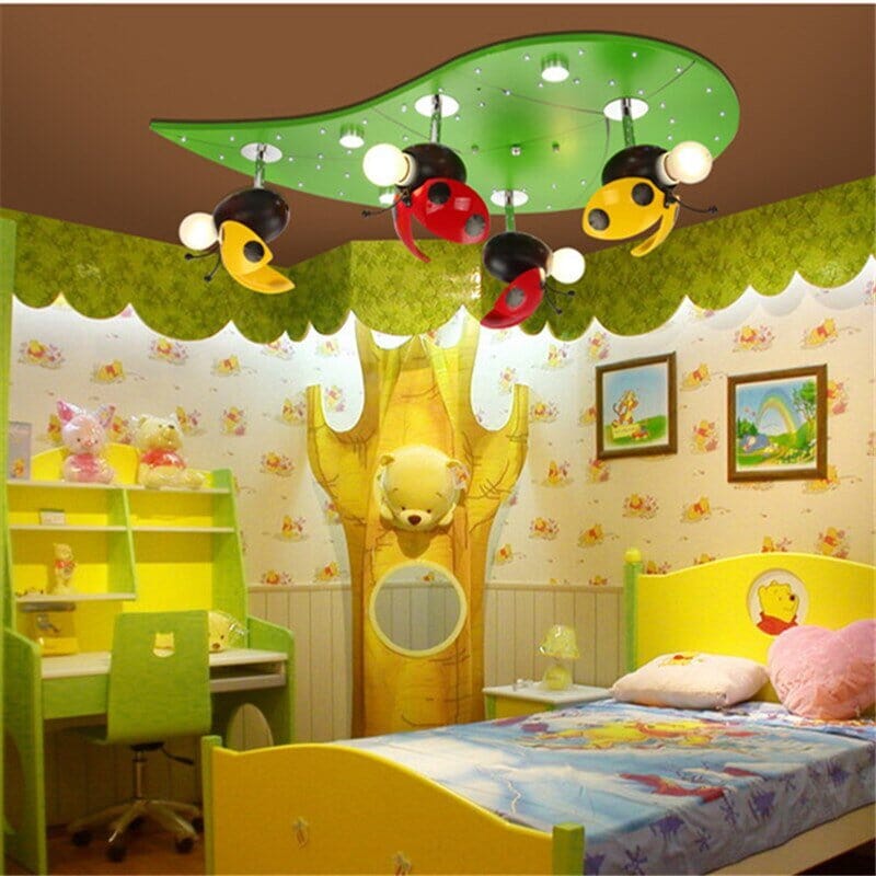 Kids Ladybug LadyBird Ceiling Light | Kids Room Decor Lights - ZENDUCE - warm light|220V