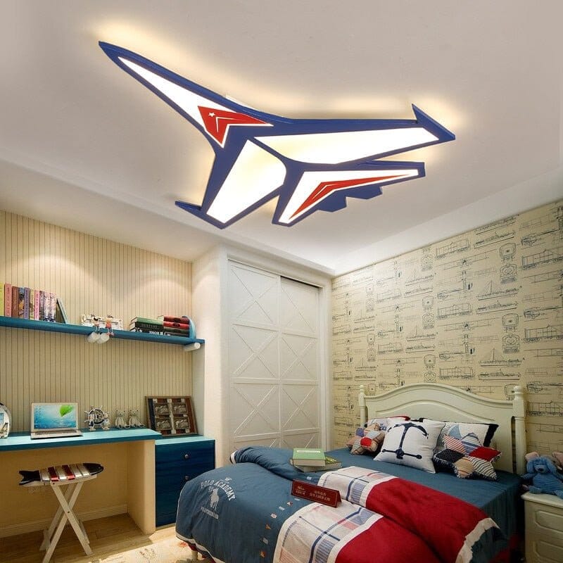 Kids Nursery Aeroplane Light - Your Little Aviator's Room - ZENDUCE - Voltage AC100V-130V / Dimmable With Remote