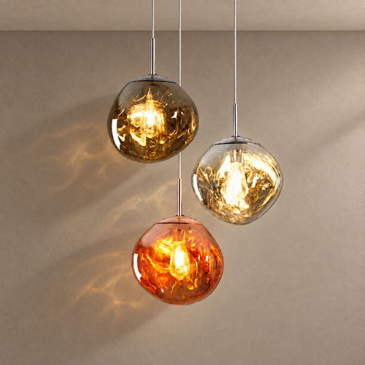 LAVA lighting with natural shadows against a mushroom taupe background