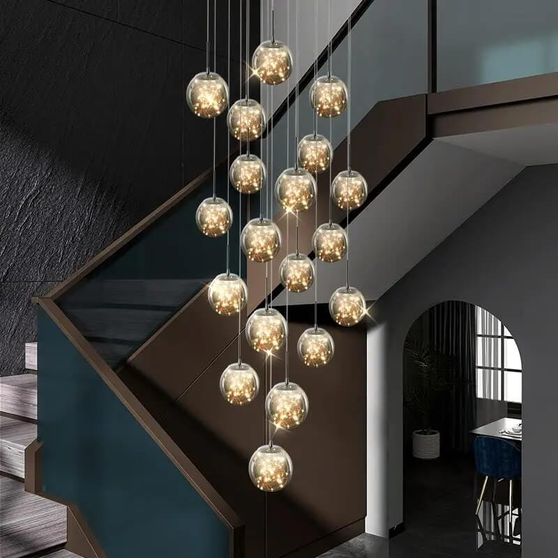 FELICITY - ZENDUCE - 5 Spheres | Round Canopy / Warm White 3000k / Clear