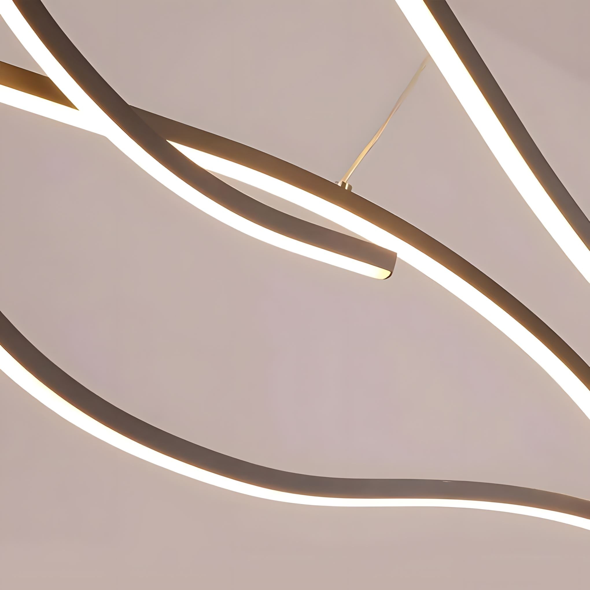 MODERN WAVES - ZENDUCE - 39.3'' / Warm White (Non-Dimmable) / Black
