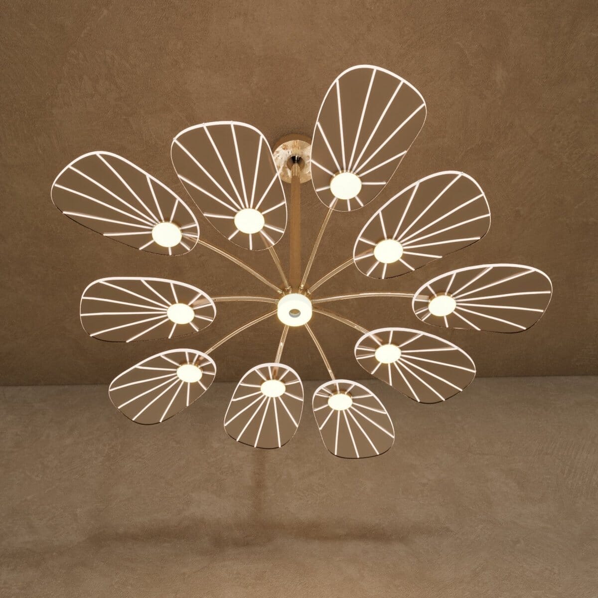 ORVIAN - ZENDUCE - 6 Heads - 33.5"D x 12.2"H / Remote Control (Dimming + 3000K to 6000K)