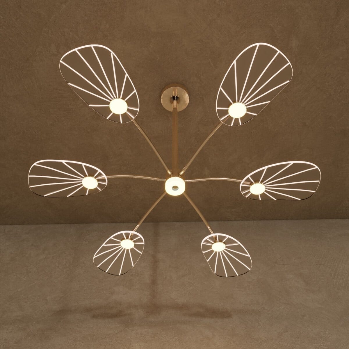 ORVIAN - ZENDUCE - 6 Heads - 33.5"D x 12.2"H / Remote Control (Dimming + 3000K to 6000K)