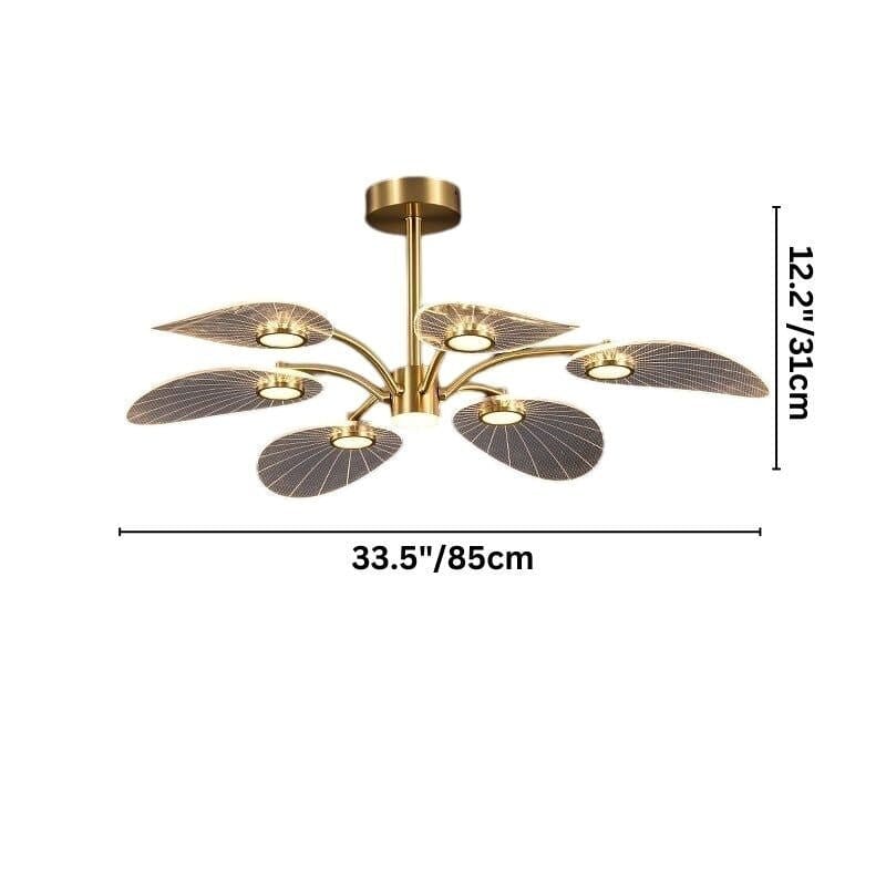 ORVIAN - ZENDUCE - 6 Heads - 33.5"D x 12.2"H / Remote Control (Dimming + 3000K to 6000K)