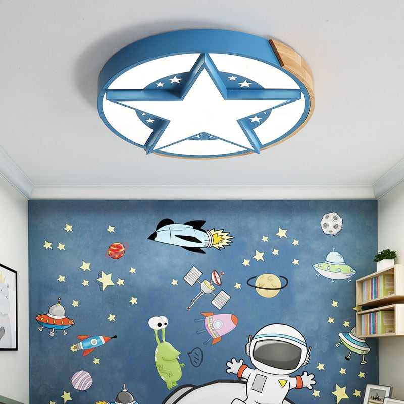 Star Ceiling Light | Kids Room Star Ceiling Light - ZENDUCE - Blue / Warm White