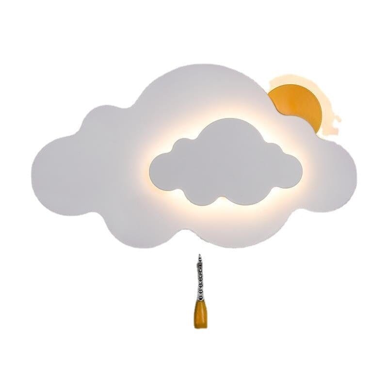 Sun Cloud Night Light Wall Lamp for Kids Room - ZENDUCE - Wiring type / 7W|Tricolor dimming