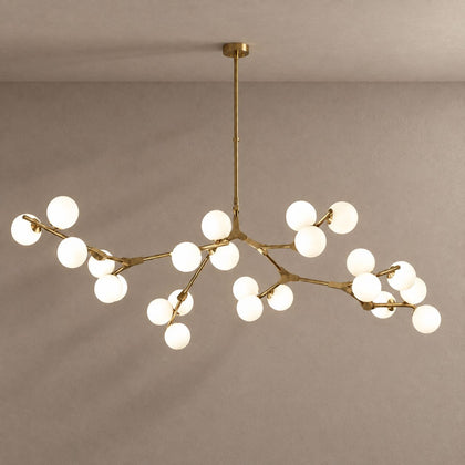 SYCAMORE lighting with natural shadows against a mushroom taupe background