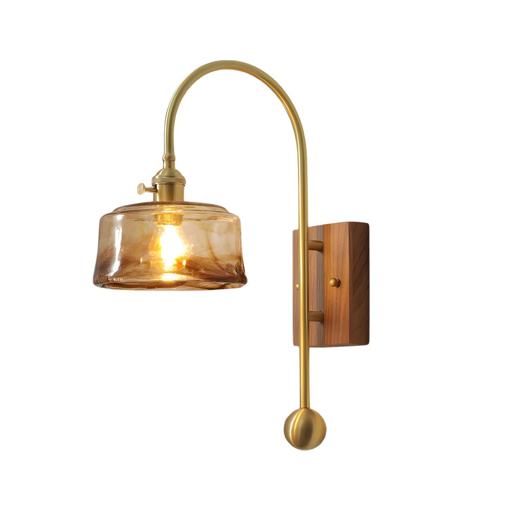 ARLETTE - Amber round glass wall sconce product view