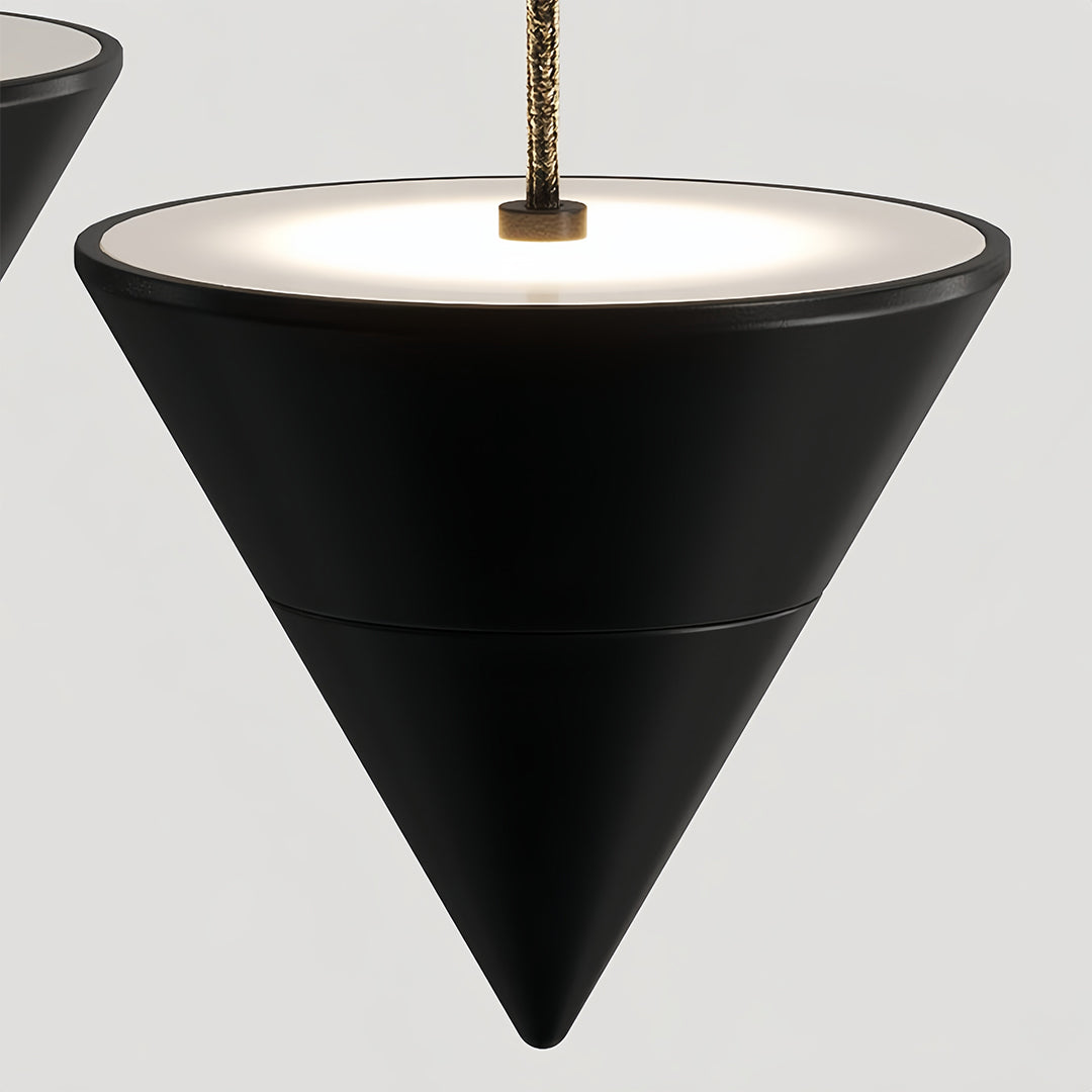 CONIA - Close view of the black cone and its LED light source