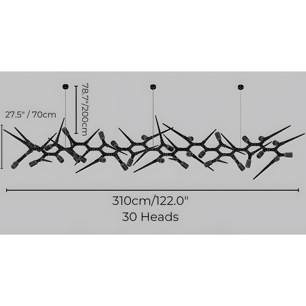 Onyx Retro LED Chandelier ZENDUCE