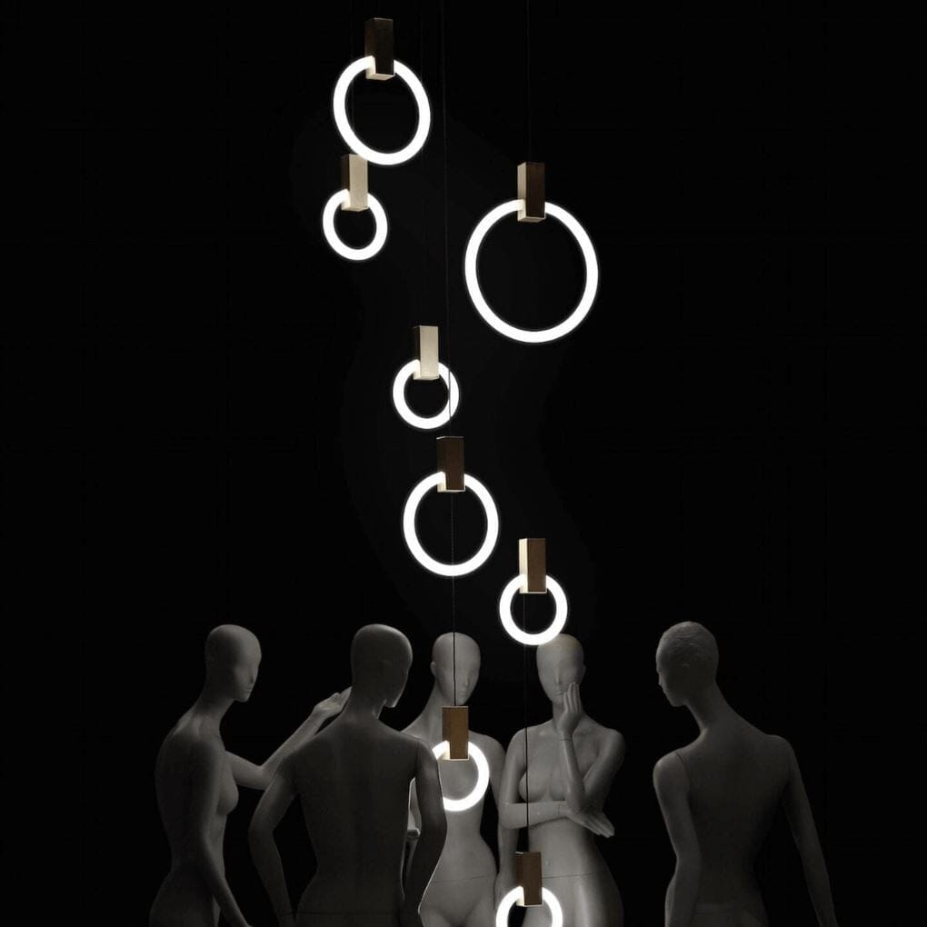 Minimalist Circle Chandelier - Halo - ZENDUCE