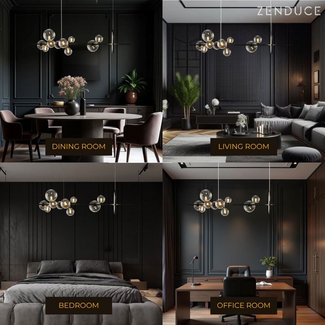 Macrocosm LED Glass Bubble Chandelier | ZENDUCE