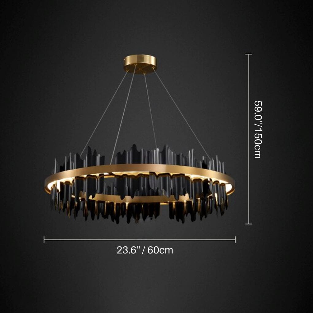 Contemporary LED Strips Chandelier - Cryptic - ZENDUCE