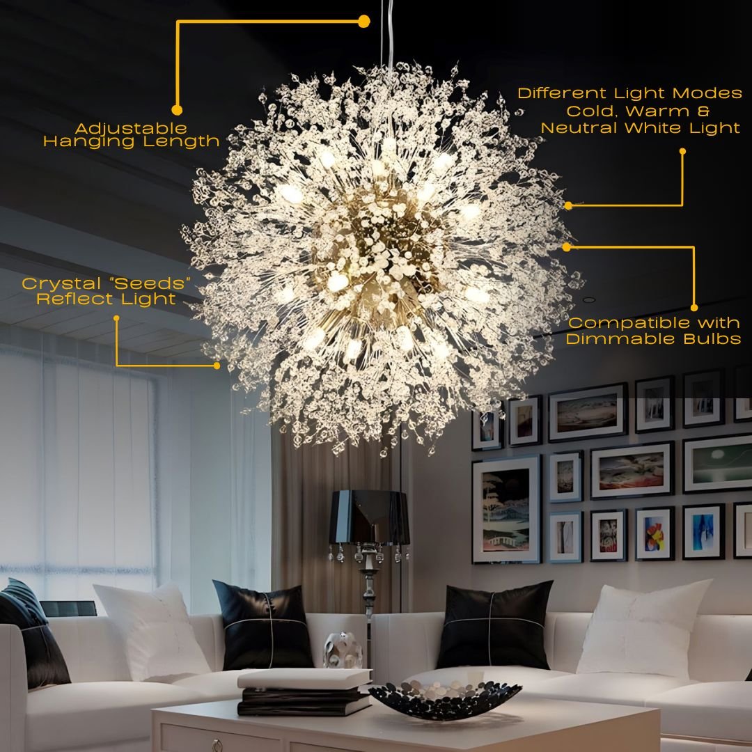DANDELION - ZENDUCE - D15.7" / Cool white / Gold