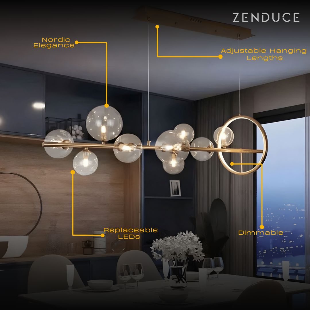 Macrocosm LED Glass Bubble Chandelier | ZENDUCE