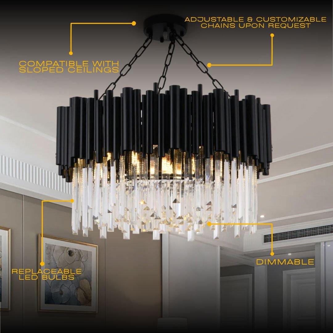 Mystique Black Exquisite Crystal Chandelier | ZENDUCE