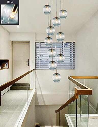 Elios - ZENDUCE - Blue / 6 Lights: D11.8″ × H118.1″ (D30 cm × H300 cm) / Cool white