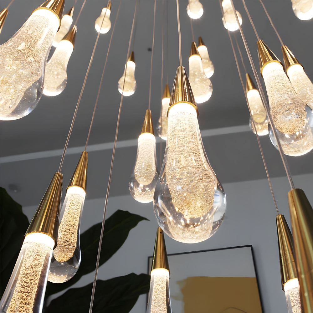 Modern LED Chandelier - Rain Drops - Illuminate Your Decor