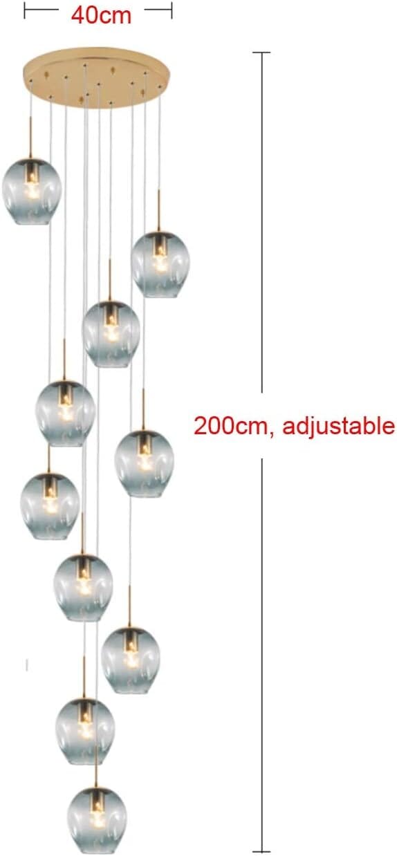 Elios - ZENDUCE - Blue / 6 Lights: D11.8″ × H118.1″ (D30 cm × H300 cm) / Cool white