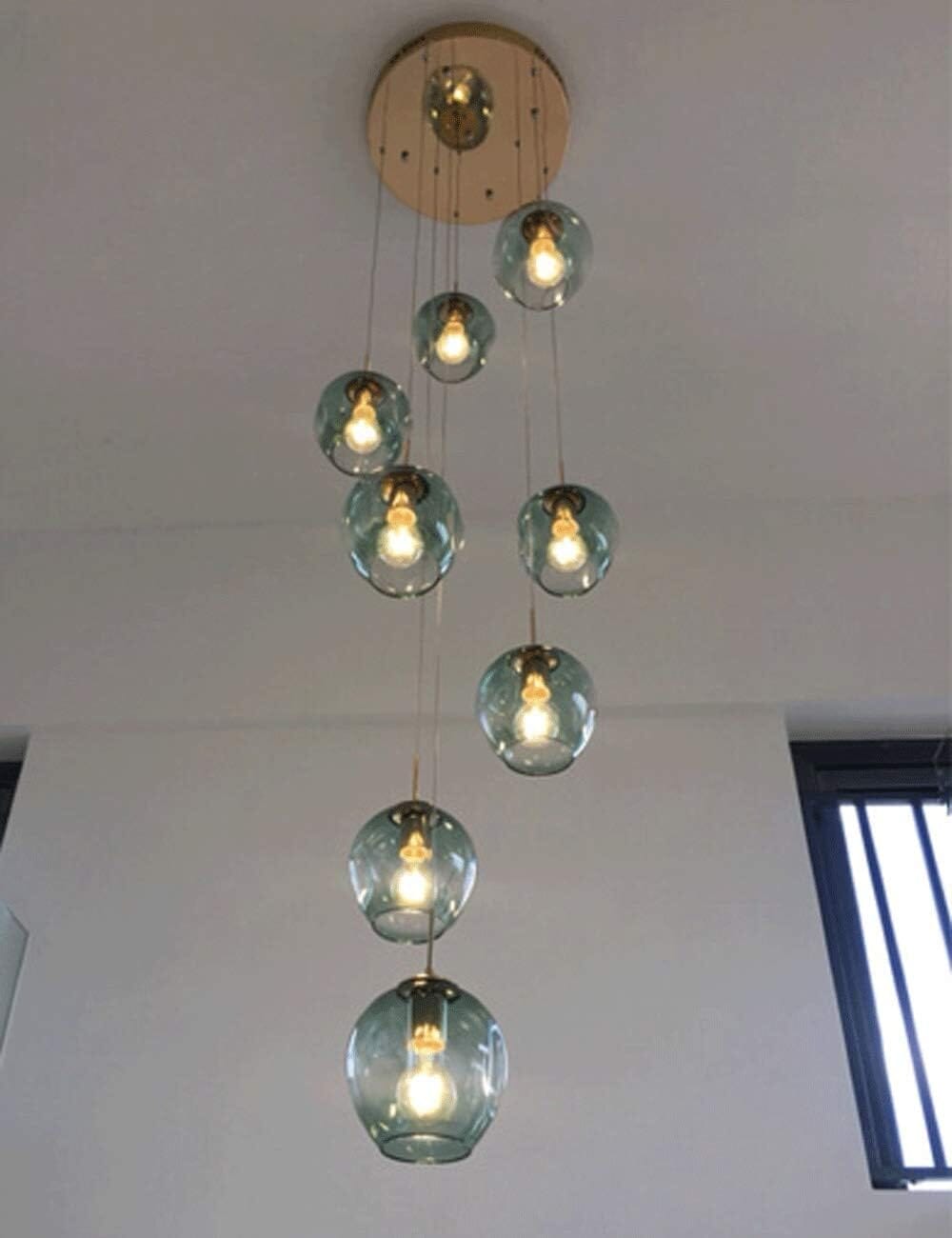 Elios - ZENDUCE - Blue / 6 Lights: D11.8″ × H118.1″ (D30 cm × H300 cm) / Cool white