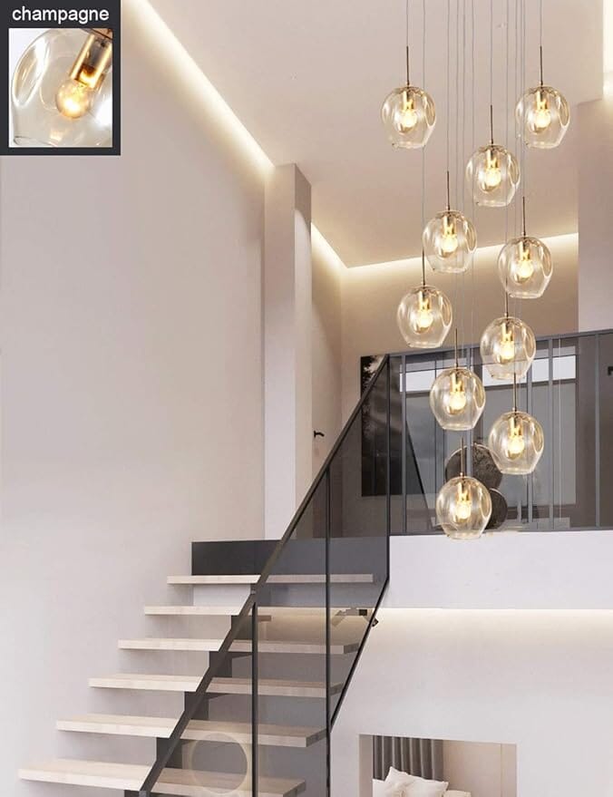 Elios - ZENDUCE - Blue / 6 Lights: D11.8″ × H118.1″ (D30 cm × H300 cm) / Cool white